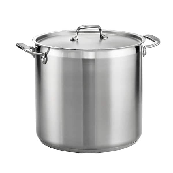 Stainless Steel Stock Pot 20-Quart Double Sided Versatile and Durable Silver 