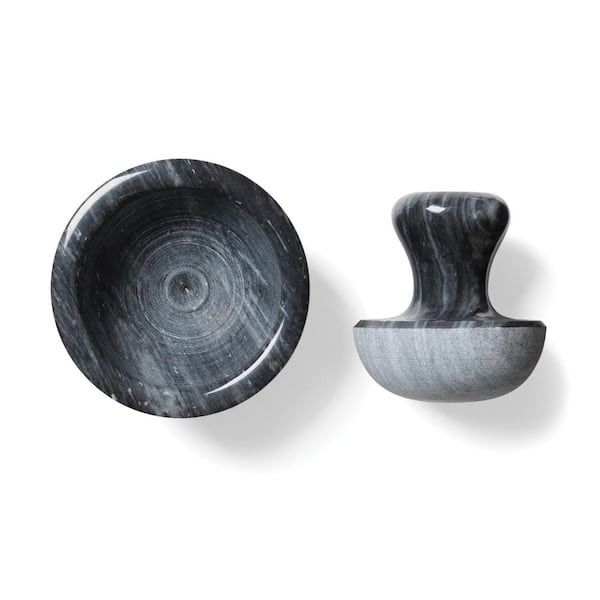 Marble Mortar and Pestle Set by Anthropologie in Black