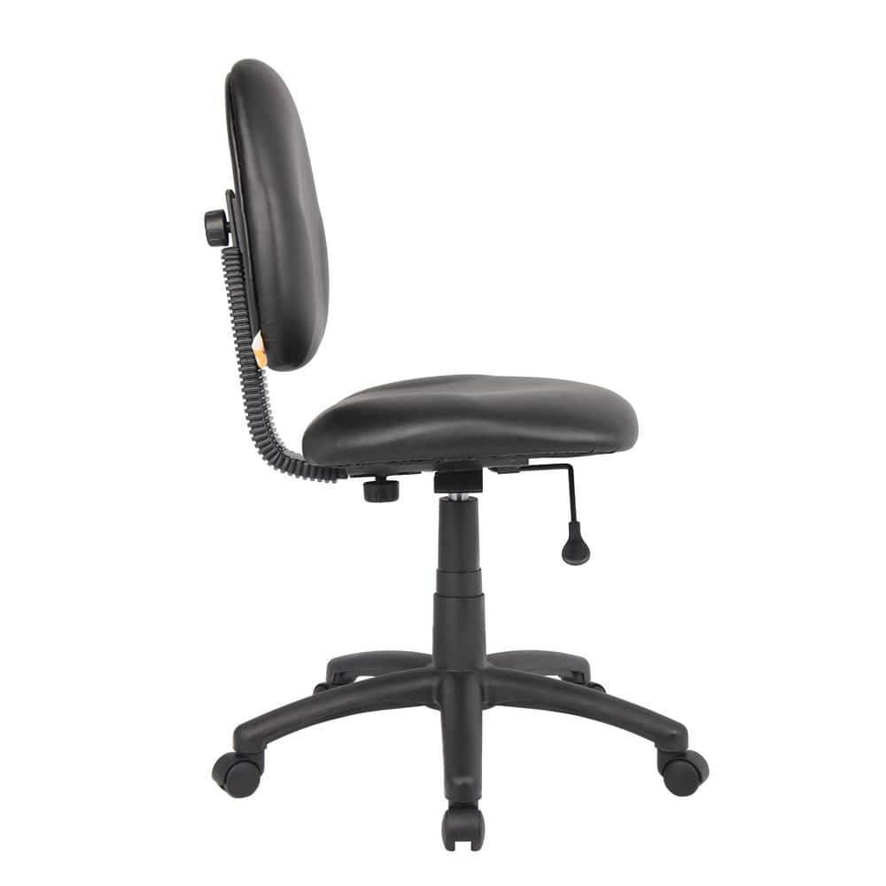 ErgoFlex Diamond Black Caressoft Armless Task Chair