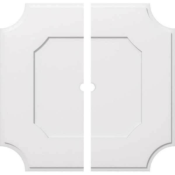 1 in. P X 24 in. C X 40 in. OD X 2 in. ID Locke Architectural Grade PVC Contemporary Ceiling Medallion, Two Piece