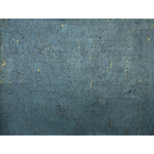 York Wallcoverings Teal Cork Paper Unpasted Matte Wallpaper ( 36 in. x 24 ft.)