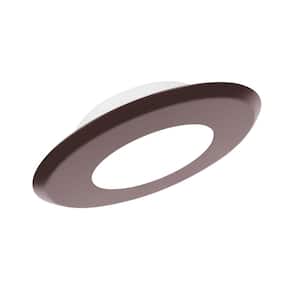 DLF SureFit(v4) 5 in. 10-Watt Round Oil-Rubbed Bronze Selectable Integrated LED Canless Recessed Light Trim
