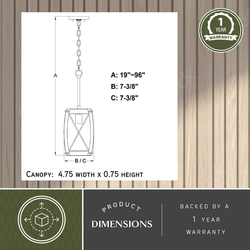 Textured Black and White Ash Farmhouse Mini Pendant Light
