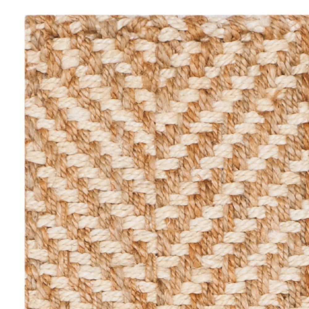 Ivory Elegance 27" Hand-Knotted Jute Runner Rug