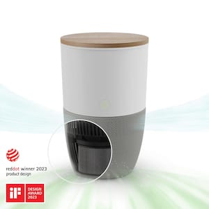 Bloom HEPA-13 Air Purifier with Brown Walnut Accent Table, AutoDetect to Remove Dust, Smoke, Allergens -1517 sq. ft.
