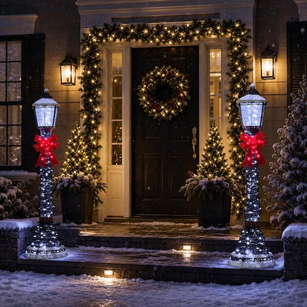 XmasランプR31-6 Starfree 60 in. H Outdoor Christmas Decoration Lamp Post Christmas