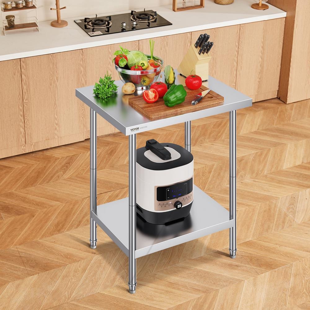 Stainless Steel Adjustable Height Kitchen Worktable
