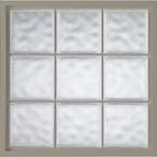 42 in. x 42 in. Acrylic Block Fixed Vinyl Window in Driftwood