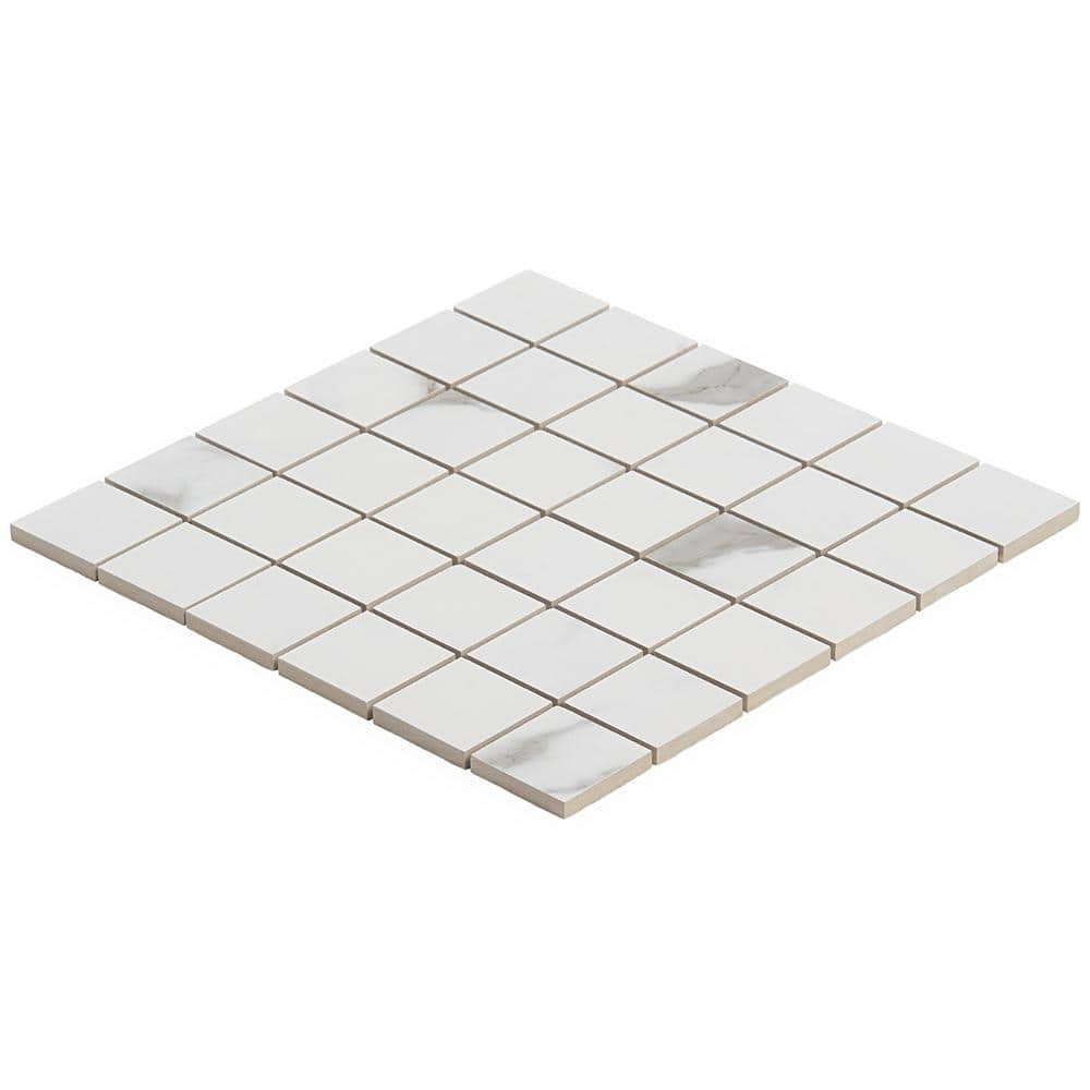 Statuario Valley Matte Porcelain Mosaic Tile for Kitchen and Bathroom