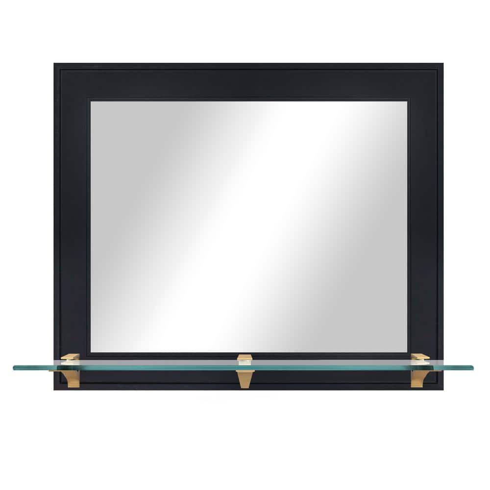 25.5 in. W x 21.5 in. H Rectangular Framed Gallery Black and White Horizont