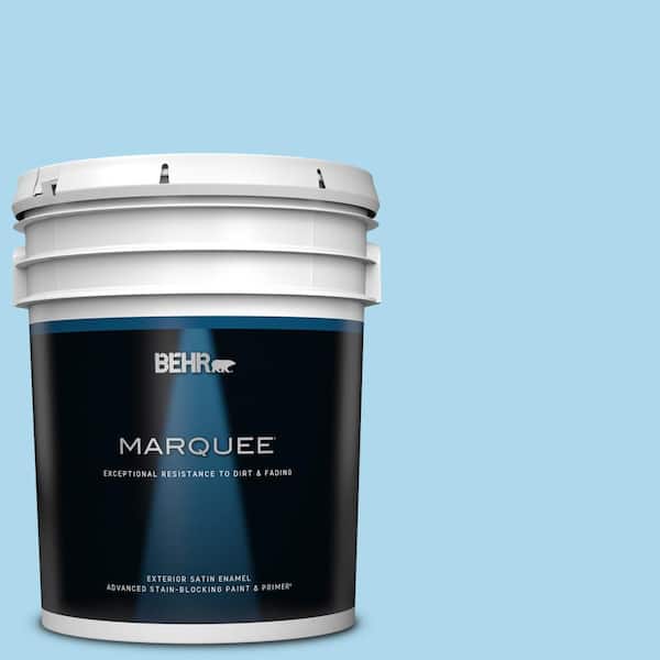 BEHR MARQUEE 5 gal. #540A-3 Blue Feather Satin Enamel Exterior Paint & Primer