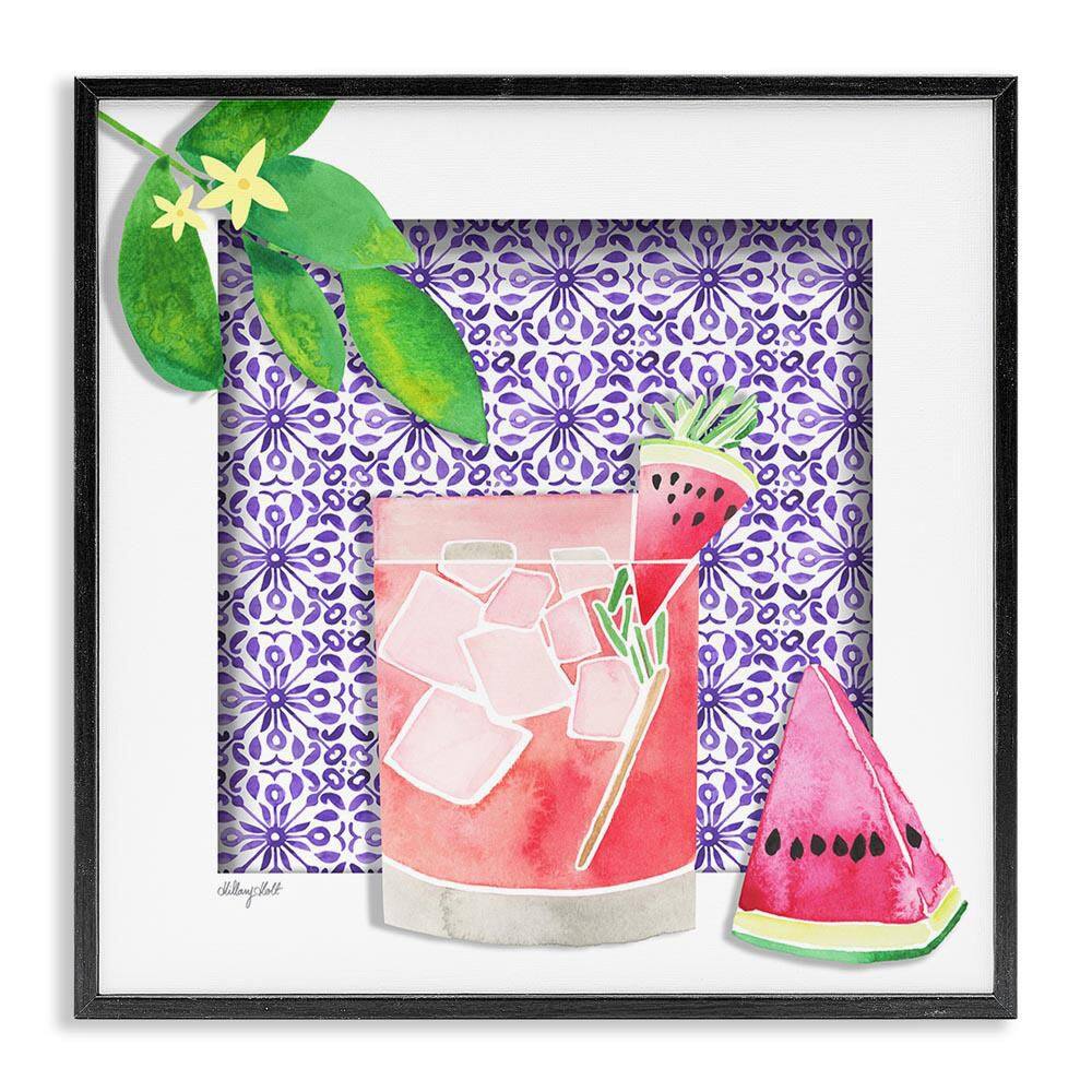 Fruity Watermelon Drink by Hillary Holt Black Framed Food Giclee Art Print 17 in. x 17 in. price history on PriceWatchPro