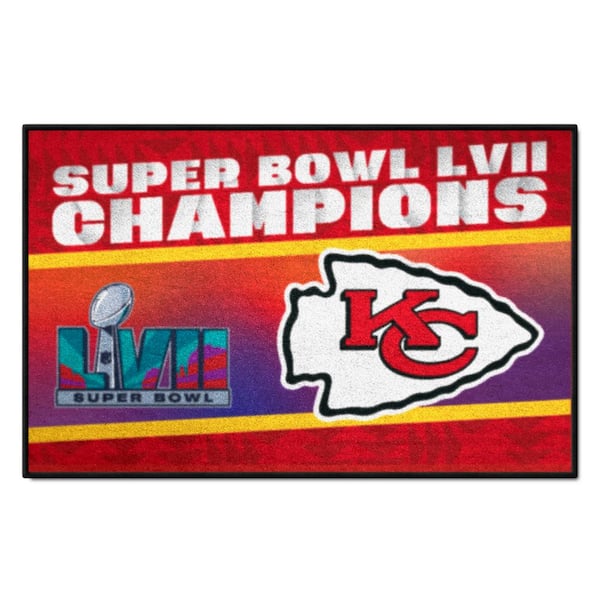 FANMATS Kansas City Chiefs Super Bowl LVII Champions Red 19 in. x 30 in. Starter Mat Accent Rug