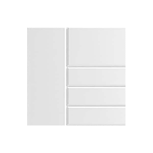 Tampa 7.25 in. W x 0.625 in. D x 7.25 in. H White Cabinet Door Sample Shell White Matte