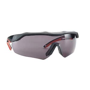 Black with Red Accent Frame and Gray Anti-Fog Lens Performance Safety Glasses with Aerodynamic Design (Case of 4)
