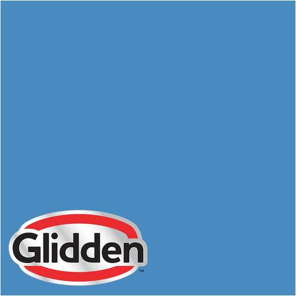 Glidden Premium 1 gal. #HDGV01D Bright Prelude Blue Satin Interior Paint with Primer