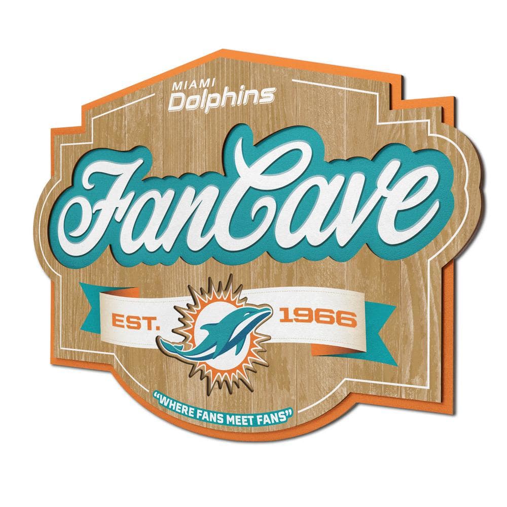 YouTheFan 2500119 NFL Miami Dolphins Retro Series Cutting Board