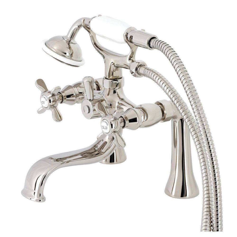 Kingston Satin Nickel Clawfoot Tub Faucet Package w Goose neck