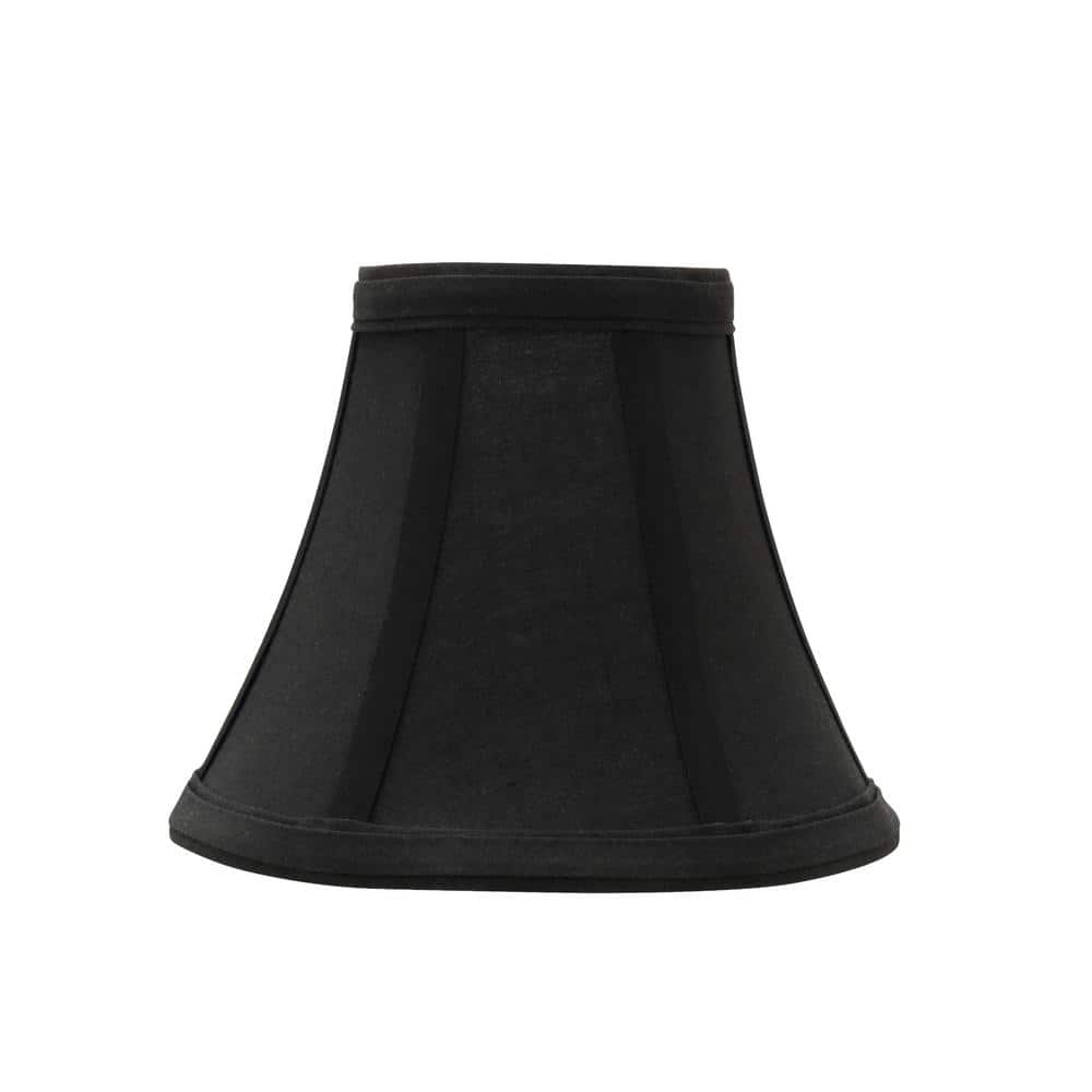 Set of 6 Black Cotton Bell Lamp Shades
