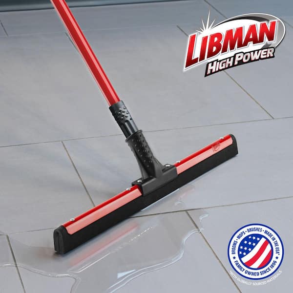 18 in. High Power Flex Foam Blade Floor Squeegee with 4.6 ft. Steel Handle