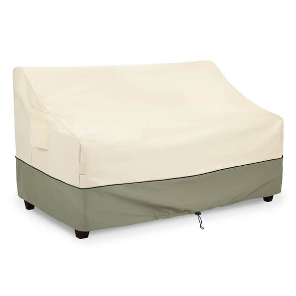 79 in. W x 38 in. D x35 in. H Waterproof Outdoor 3-Seater Sofa Cover Heavy Duty with Drawstring and Buckle Straps