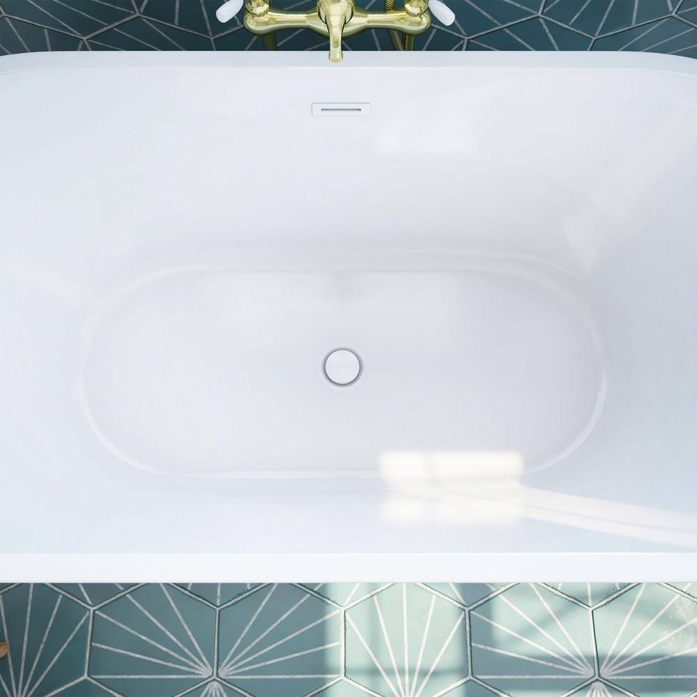Havana 67'' White Acrylic Freestanding Bathtub