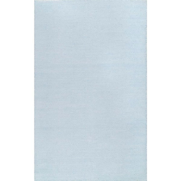 nuLOOM Agoja Contemporary Diamonds Light Blue 5 ft. x 8 ft. Area Rug
