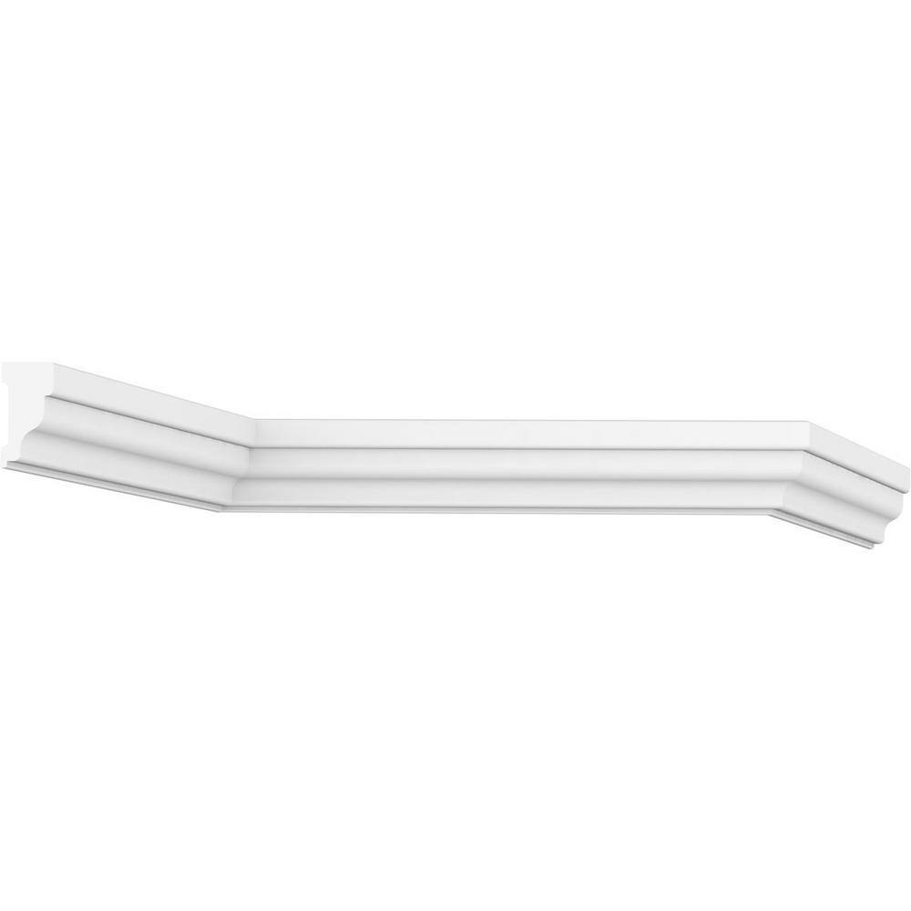 White PVC General Purpose Decorative Moulding, 2'' x 96''