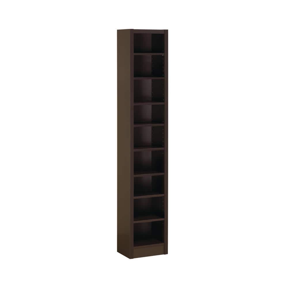 Casual Cappuccino 9 Storage Shelf Bookcase 