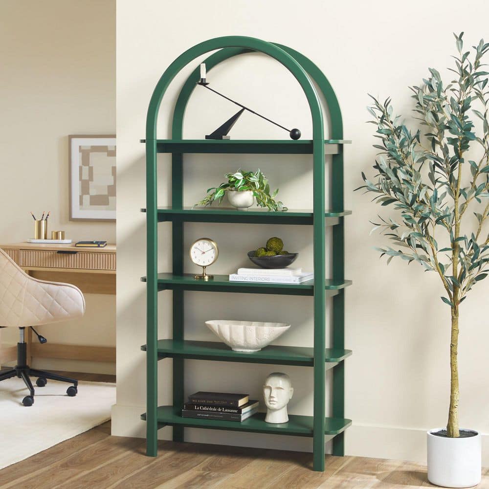 Walker Edison Furniture Company Zoey 72 in. Tall Green MDF/Solid Pine ...