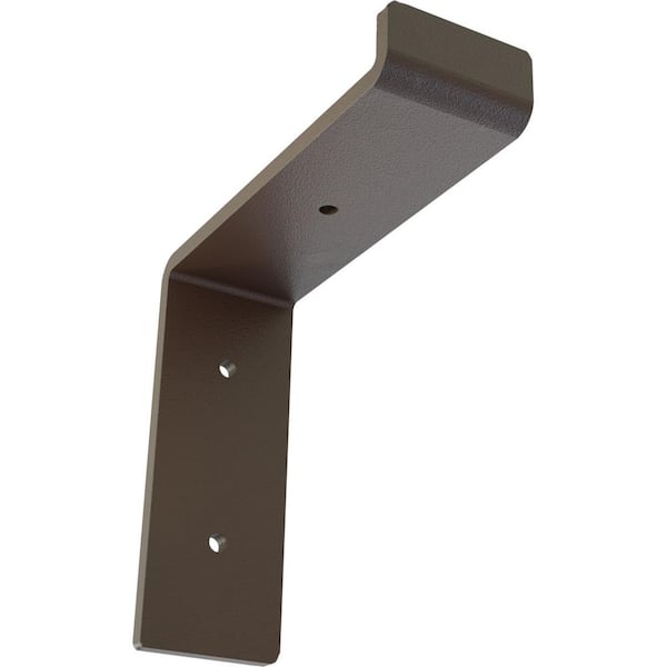 Ekena Millwork 2 in. x 6 1/4 in. x 6 in. Hammered Brown Steel Truss Shelf Bracket