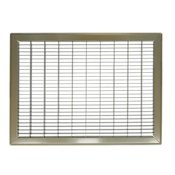 20 in. Wide x 14 in. High Rectangular Floor Return Air Grille of Steel for Duct Opening 20 in. W x 14 in. H