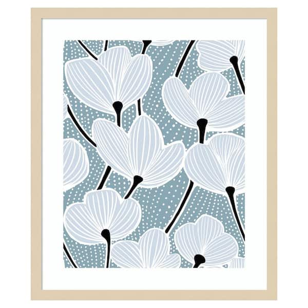 Amanti Art Modern Poppy I by Katie Oshea 21 in. W x 25 in. H. Wood Framed Wall Art Print Framed in Brown