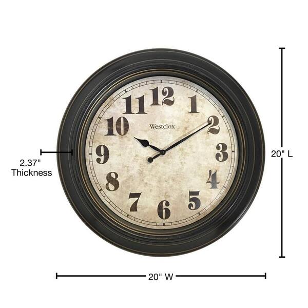 Westclox Classic Large Wall Clock Brown 32213