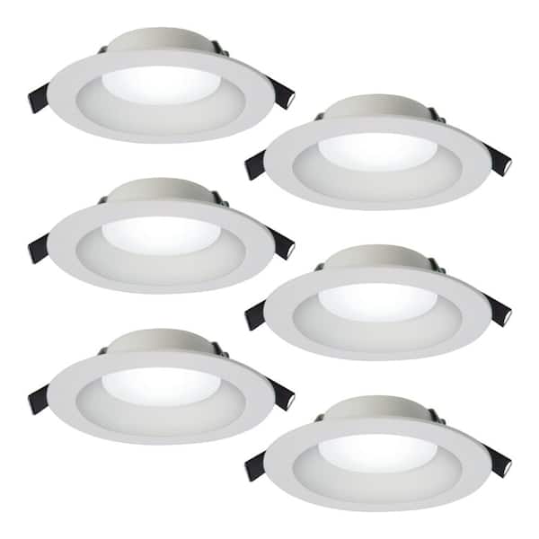 HALO RL 6 in. 2700K-5000K Selectable CCT Remodel Recessed Integrated LED Direct with White Mount Kit (6-Pack)