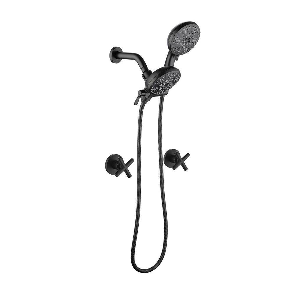 Rainfull 2-Handle 7-Spray Shower Faucet 1.8 GPM Kit with Pressure Balance Valve in Matte Black price history on PriceWatchPro