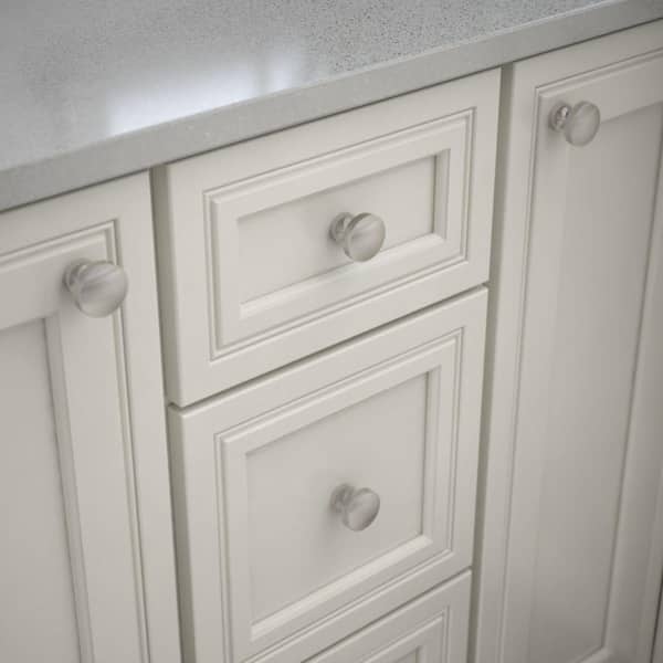 24-Pack Phoebe 1-5/16 in. (34 mm) Modern Satin Nickel Round Cabinet Knobs