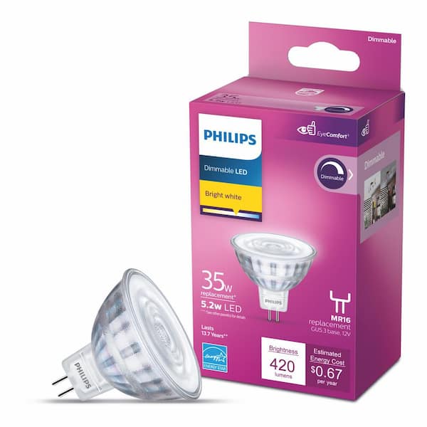 35-Watt Equivalent MR16 12-Volt GU5.3 LED Light Bulb Bright White 3000K (6-Pack)