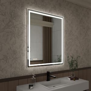 Spring 30 in. W x 36 in. H Rectangular Frameless LED Wall Bathroom Vanity Mirror