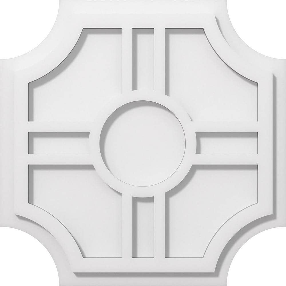 16" White PVC Contemporary Ceiling Medallion