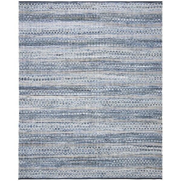 SAFAVIEH Montauk Blue 8 ft. x 10 ft. Abstract Diamonds Striped Area Rug