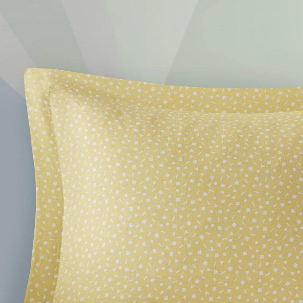 Full Yellow Rainbow Reversible Cotton Comforter Set with Pillow