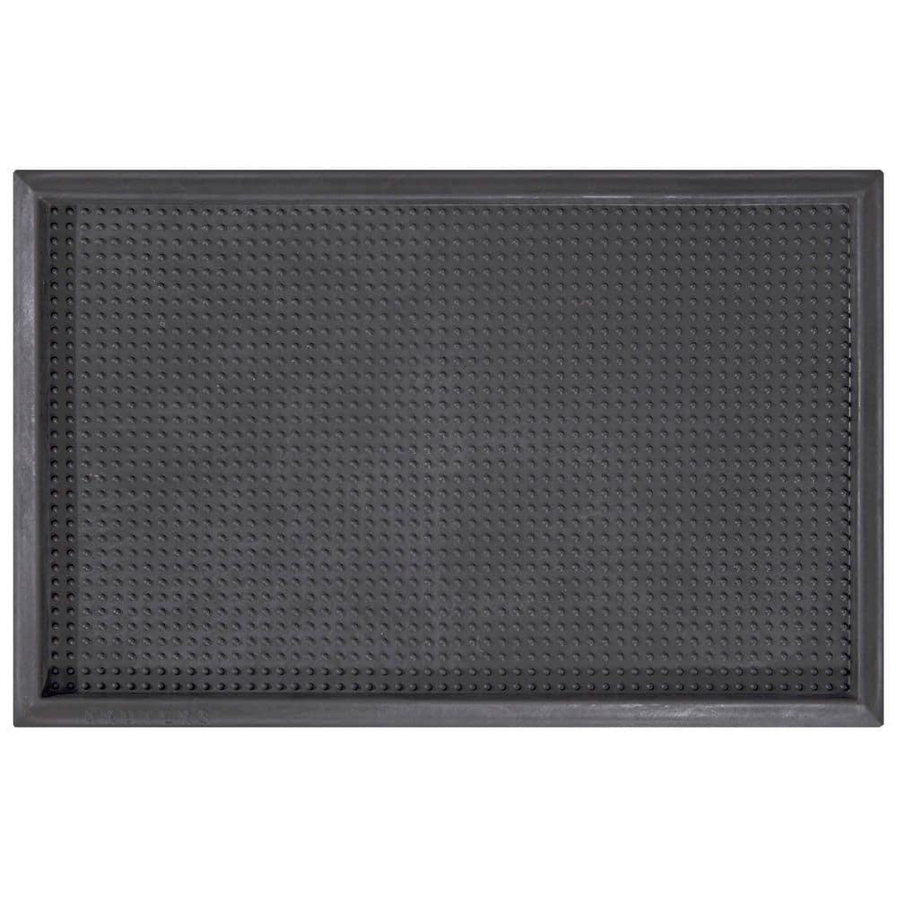 Heavy-Duty Black 18 in. x 28 in. Waterproof Rubber Boot Tray with Raised Edges, Non-Slip Indoor/Outdoor Utility Mat price history on PriceWatchPro