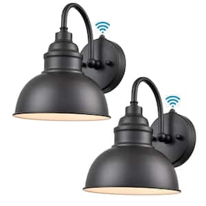 16.5 in. Black Outdoor Hardwired Barn Wall Sconce with No Bulbs Included