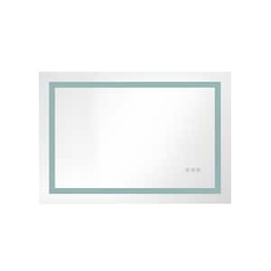 40 in. W x 32 in. H Rectangular LED Lighted Wall Bathroom Makeup Mirror with Anti-Fog Control and Dimmer Function