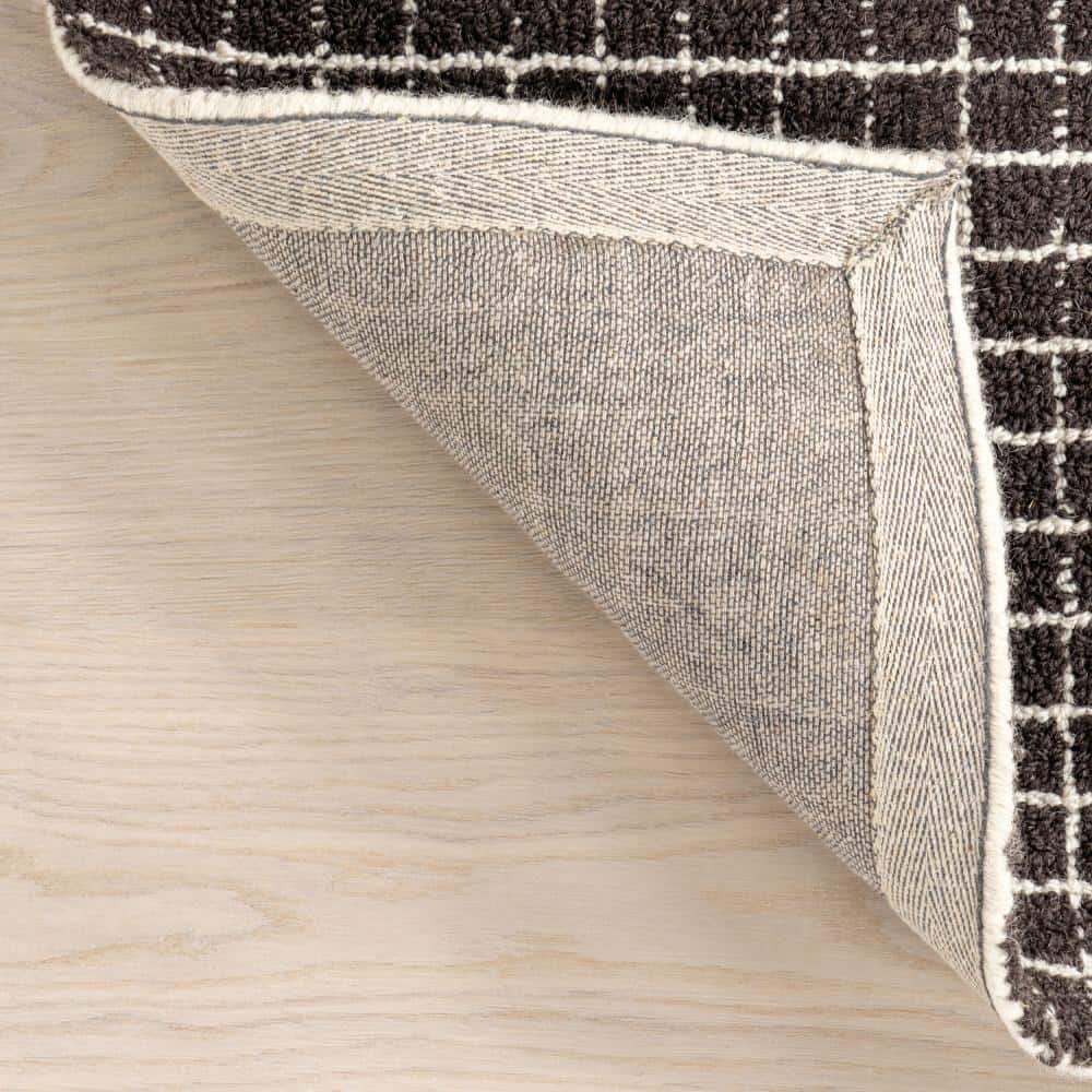 Melrose Charcoal Hand-Tufted Wool Area Rug 3' x 5'