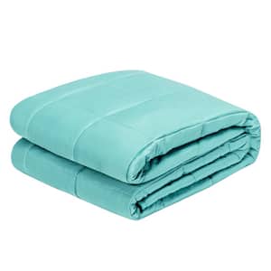 Green Soft Fabric 60 in. x 80 in. Breathable 15 lbs. Heavy Weighted Blanket