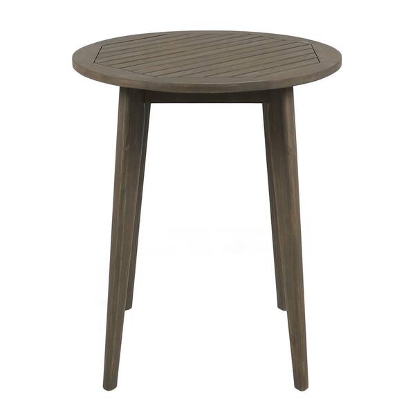 Stamford Gray Round Wood Outdoor Patio Bistro Table