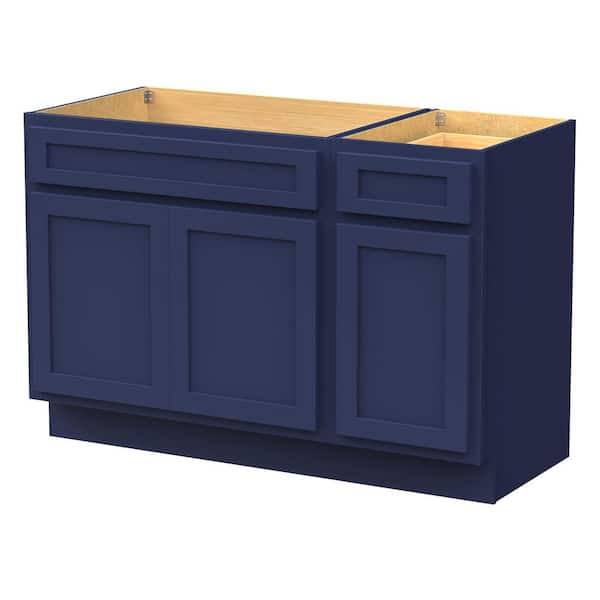 Vanity Art 45 in. W x 21 in. D x 32.5 in. H Bath Vanity Cabinet without Top in Blue