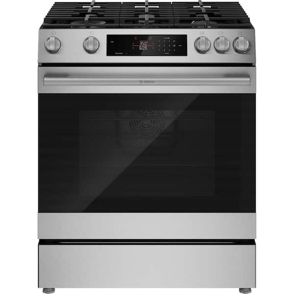 300 Series 30" 5.8 cu. ft. Slide-In Gas Range in Stainless Steel with True Convection Oven